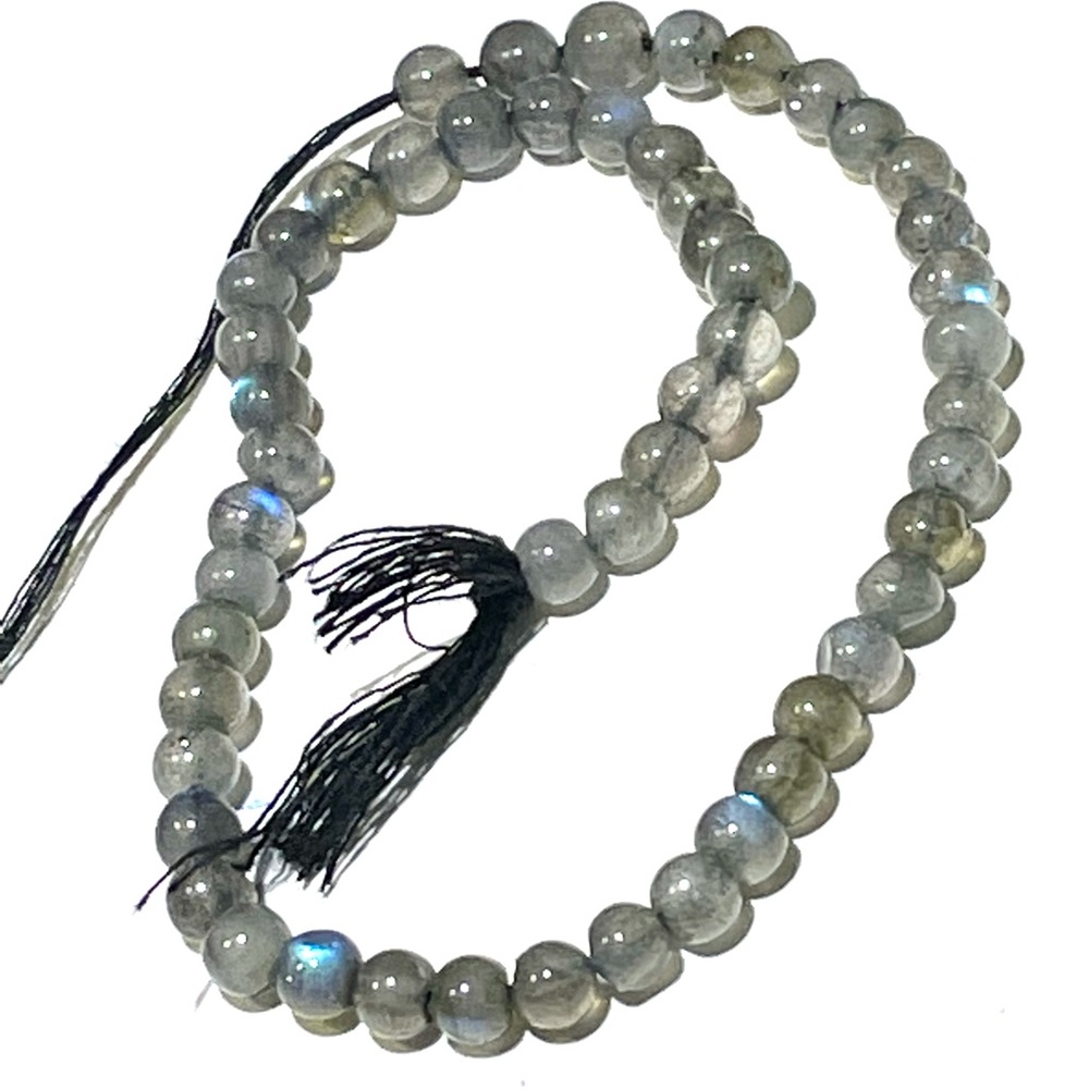 10-15” Strand of A Grade 5mm Labradorite Beads